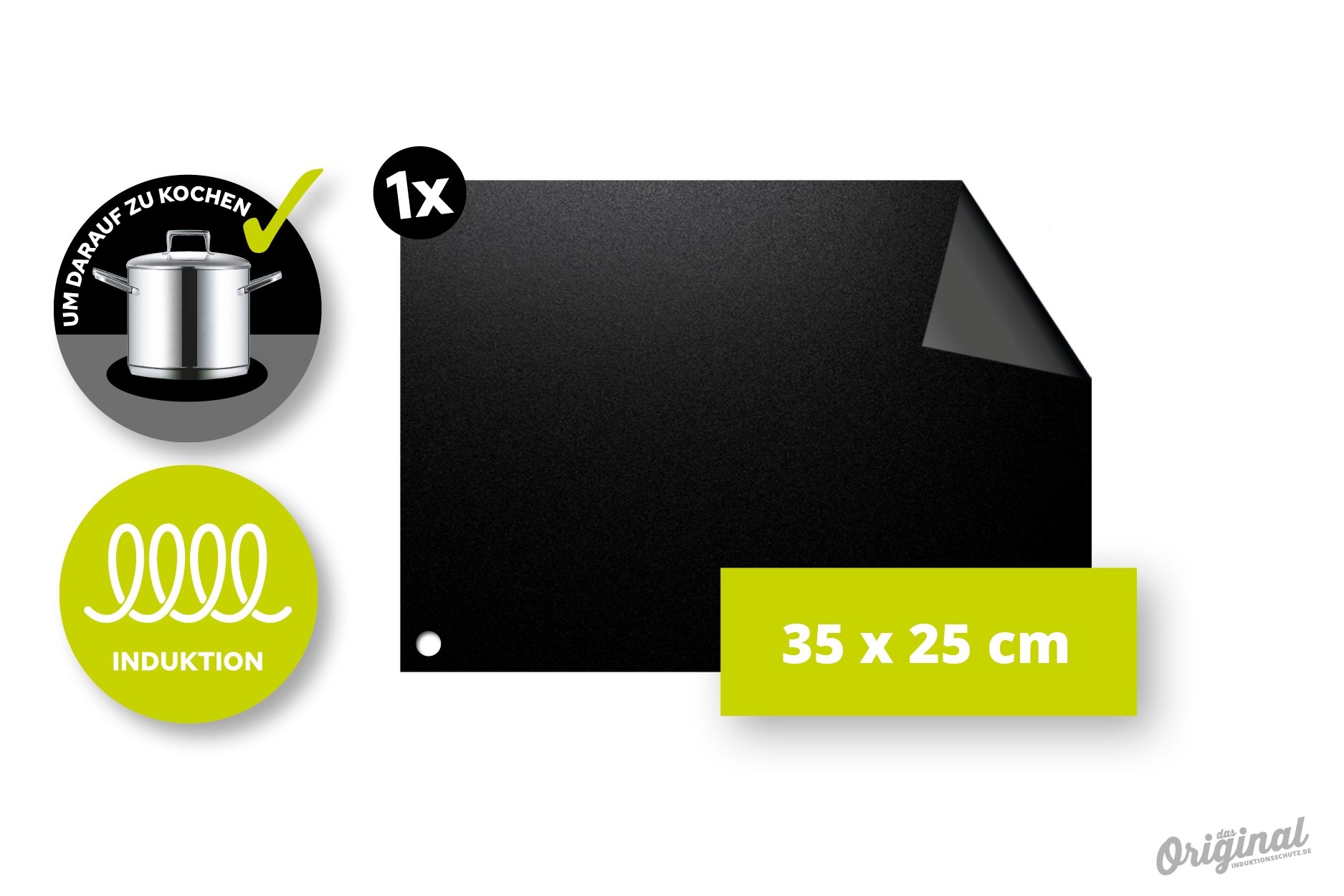 Kochschutz-Set: 1x rechteckige Matte + 4x runde Kochmatten – Bild 3